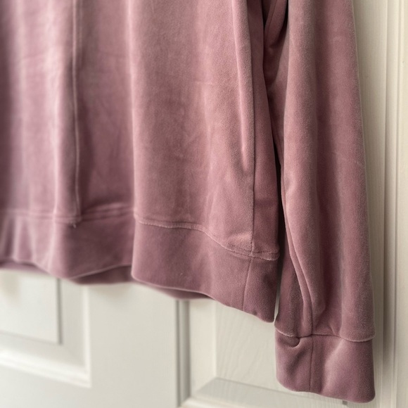 NWT Cable & Gauge Studio Dusty Mauve Velour Pullover Sweatshirt XS - Picture 5 of 13